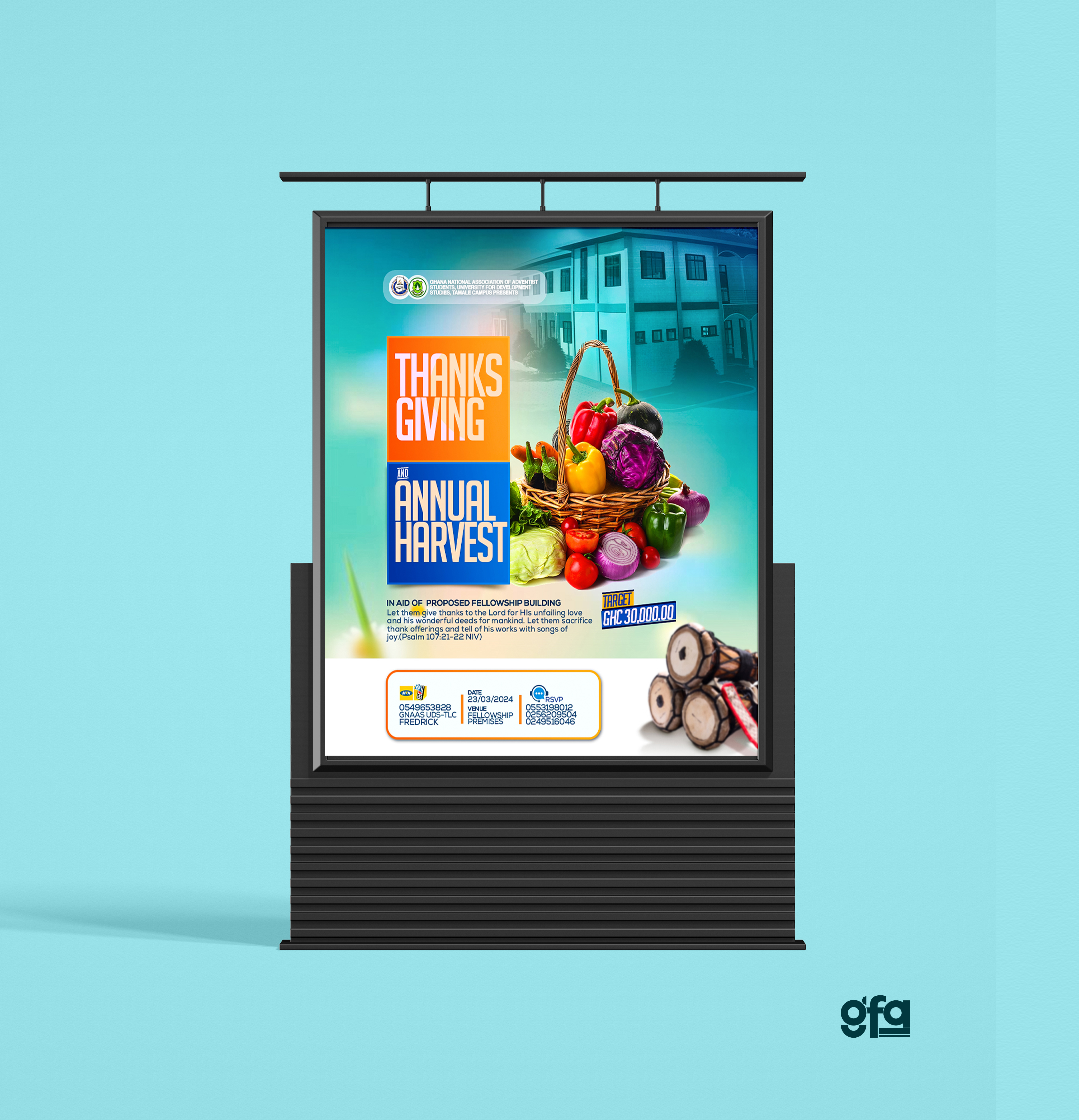Event standing banner mockup